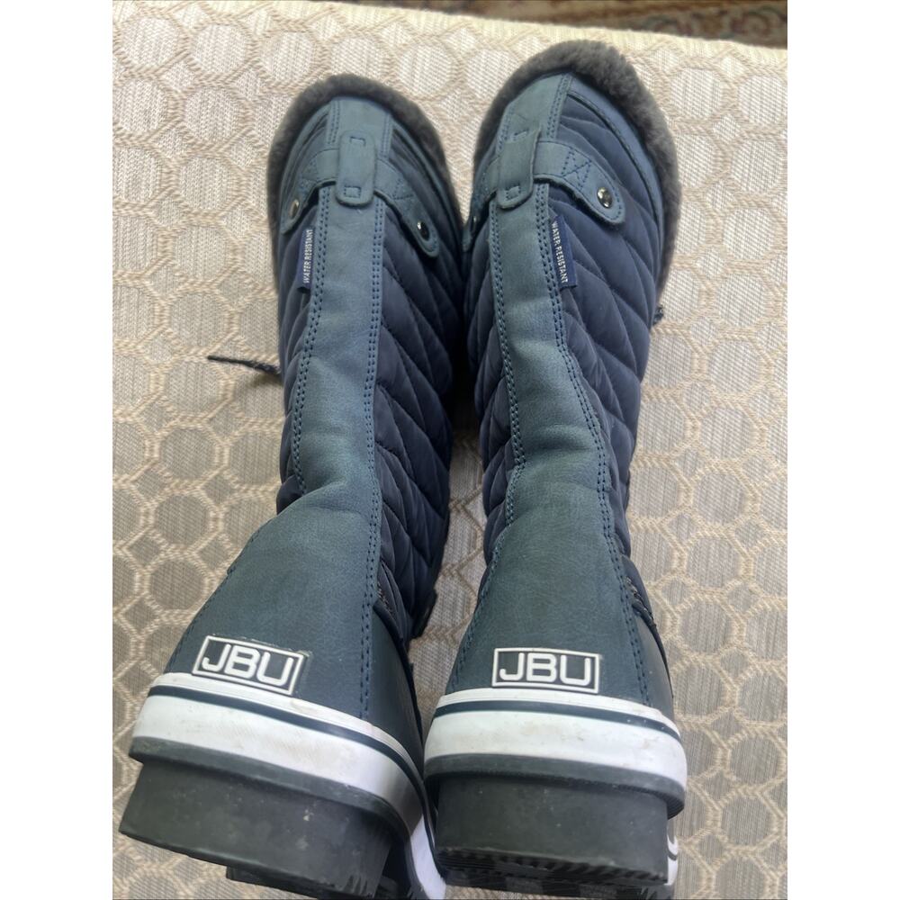 JBU by Jambu Chilly Navy Blue Water Resistant Faux Fur Winter Duck Boots 10M - Picture 9 of 11